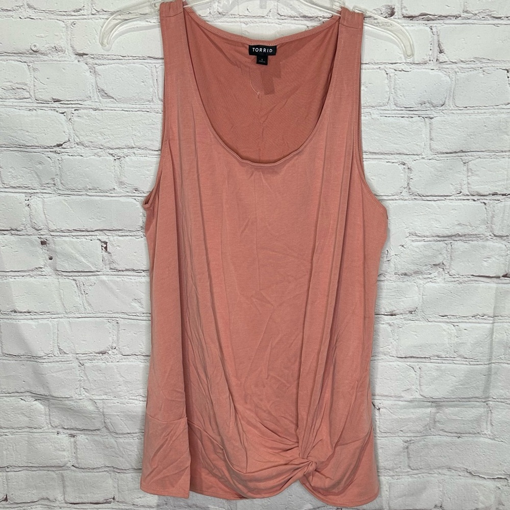 Torrid pink cupro front knit sleeveless tank top